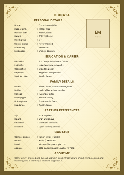 Heritage Lattice biodata design