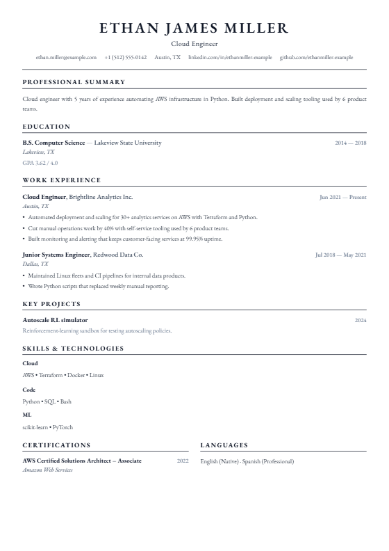 Ivy League Classic resume template